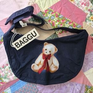 *NWT* BAGGU Teddy Bear Medium Nylon Crescent Bag